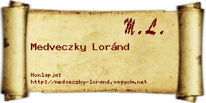 Medveczky Loránd névjegykártya